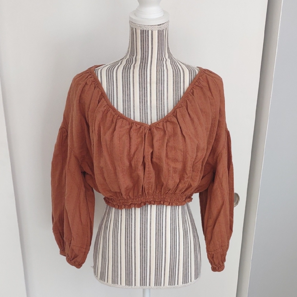 Universal Thread Balloon sleeve Peasant Blouse Size L